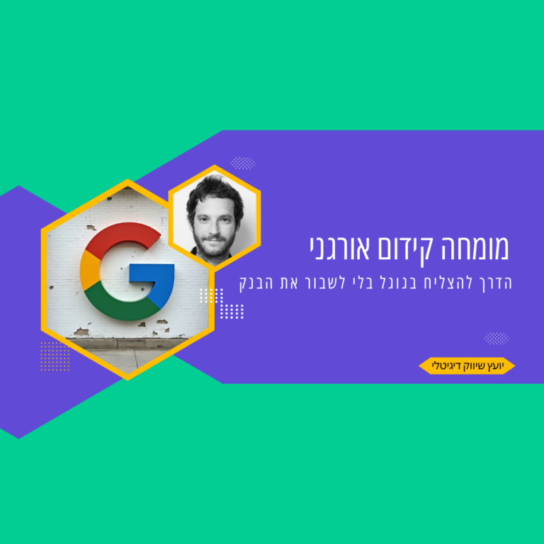 מומחה קידום אורגני: הדרך להצליח בגוגל